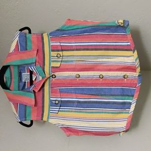 Vintage button-down denim sleeveless shirt/vest